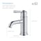 Kibi Victorian Single Handle Bathroom Vanity Sink Faucet with Pop Up Drain C-KBF1012CH-KPW100CH - alternate 9